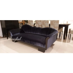 Stylowy aksamitny welur granat " Głębia oceanu"